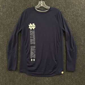 Notre Dame Fighting Irish Shirt Mens Medium Navy Blue NCAA Football Under Armour